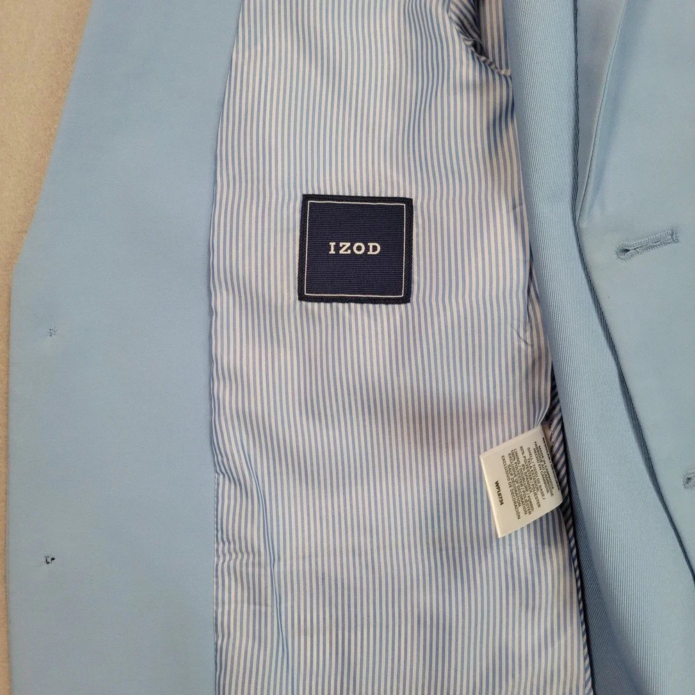 Izod Boys‎ Light Blue Regular Fit Blazer Jacket Size 14, Pre-Owned READ